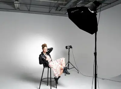AI model photoshoot example